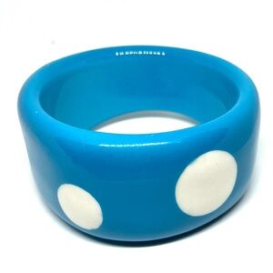 Big Polka Dot Lucite Bangle Bracelet